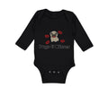 Long Sleeve Bodysuit Baby Pug and Kisses Dog Lover Pet Boy & Girl Clothes Cotton