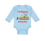 Long Sleeve Bodysuit Baby I'M Digging Being 1 Trucks Boy & Girl Clothes Cotton