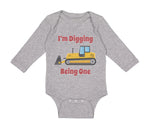 Long Sleeve Bodysuit Baby I'M Digging Being 1 Trucks Boy & Girl Clothes Cotton