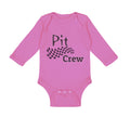 Long Sleeve Bodysuit Baby Pit Crew Car Auto Transportation Boy & Girl Clothes