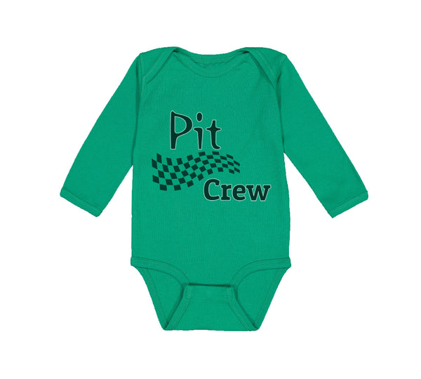 Long Sleeve Bodysuit Baby Pit Crew Car Auto Transportation Boy & Girl Clothes