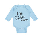 Long Sleeve Bodysuit Baby Pit Crew Car Auto Transportation Boy & Girl Clothes