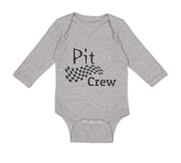 Long Sleeve Bodysuit Baby Pit Crew Car Auto Transportation Boy & Girl Clothes