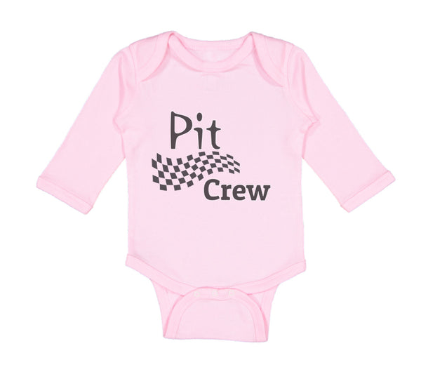 Long Sleeve Bodysuit Baby Pit Crew Car Auto Transportation Boy & Girl Clothes