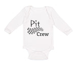 Long Sleeve Bodysuit Baby Pit Crew Car Auto Transportation Boy & Girl Clothes