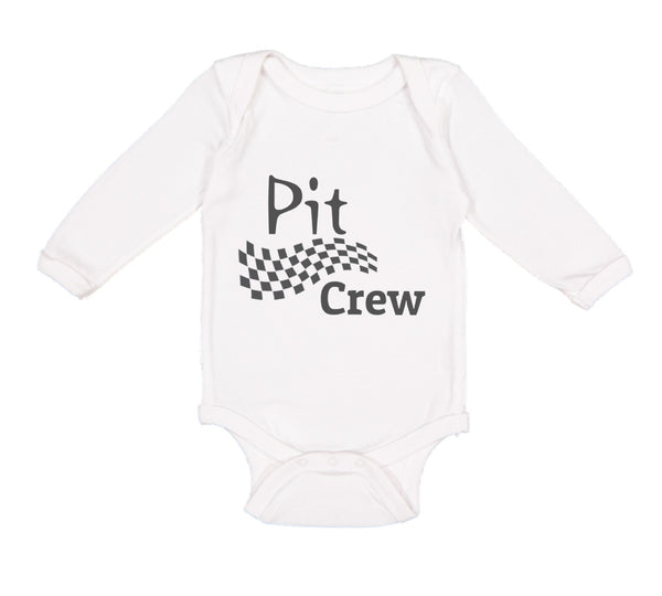 Long Sleeve Bodysuit Baby Pit Crew Car Auto Transportation Boy & Girl Clothes
