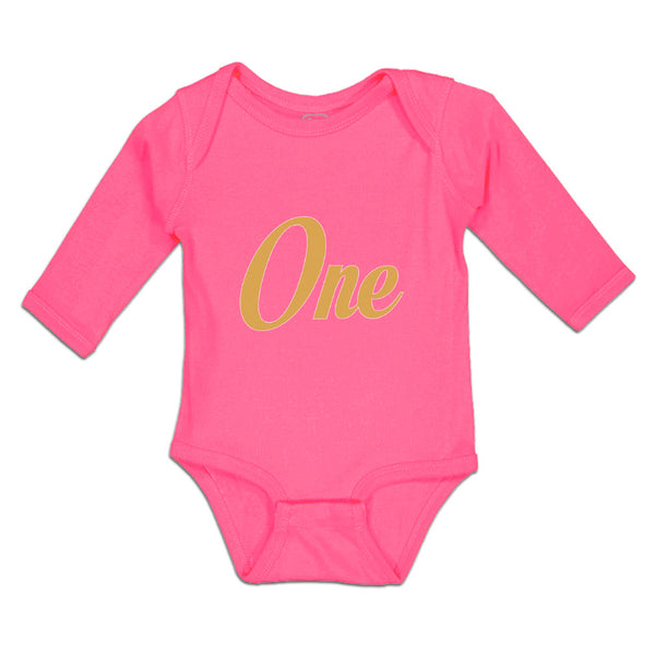 Long Sleeve Bodysuit Baby Golden 1 Birthday Celebration Age Boy & Girl Clothes - Cute Rascals