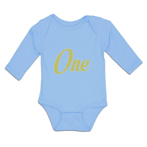 Long Sleeve Bodysuit Baby Golden 1 Birthday Celebration Age Boy & Girl Clothes - Cute Rascals