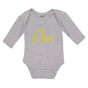 Long Sleeve Bodysuit Baby Golden 1 Birthday Celebration Age Boy & Girl Clothes