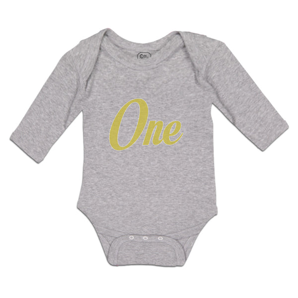 Long Sleeve Bodysuit Baby Golden 1 Birthday Celebration Age Boy & Girl Clothes - Cute Rascals