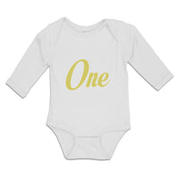 Long Sleeve Bodysuit Baby Golden 1 Birthday Celebration Age Boy & Girl Clothes - Cute Rascals