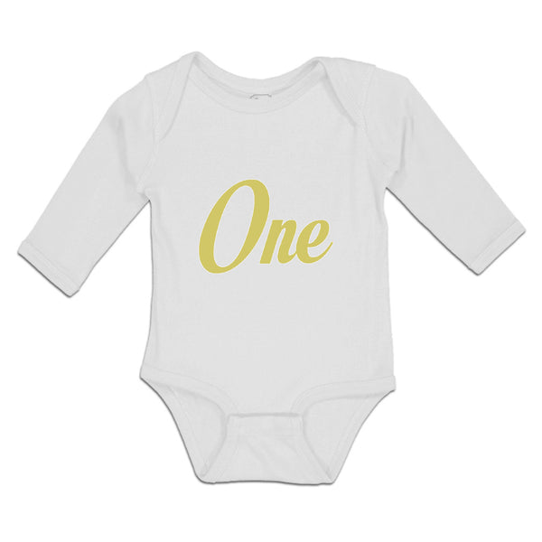 Long Sleeve Bodysuit Baby Golden 1 Birthday Celebration Age Boy & Girl Clothes - Cute Rascals