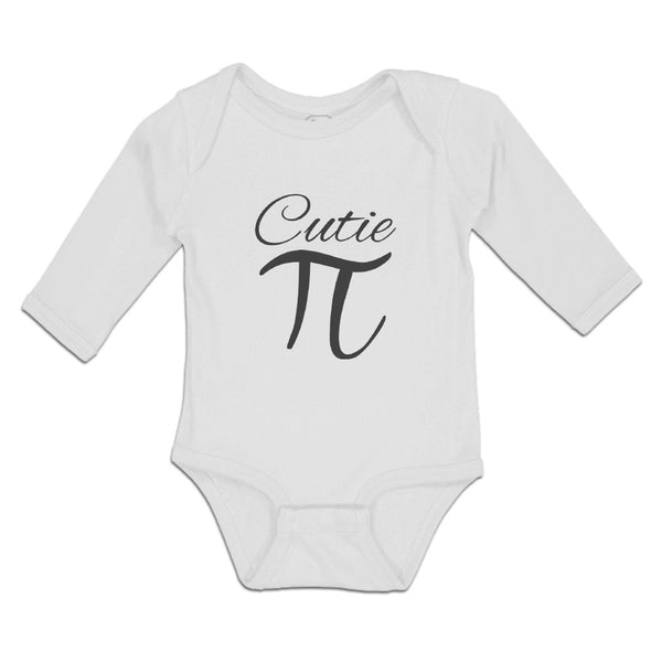 Long Sleeve Bodysuit Baby Cutie Pi, Mathematical Symbol Boy & Girl Clothes - Cute Rascals
