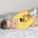 Long Sleeve Bodysuit Baby Crossbone Hearth with Bow Boy & Girl Clothes Cotton - Cute Rascals