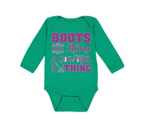 Long Sleeve Bodysuit Baby Boots and Bling Cowgirl Thing Western Cotton - Cute Rascals