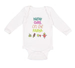 Long Sleeve Bodysuit Baby New Girl on The Farm Western Boy & Girl Clothes Cotton