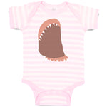 Baby Clothes Horror Animated Shark Jaw with Sharp Toothlike Baby Bodysuits