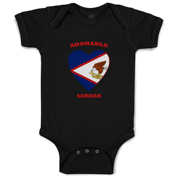 Baby Clothes Adorable Samoan Heart Countries Baby Bodysuits Boy & Girl Cotton