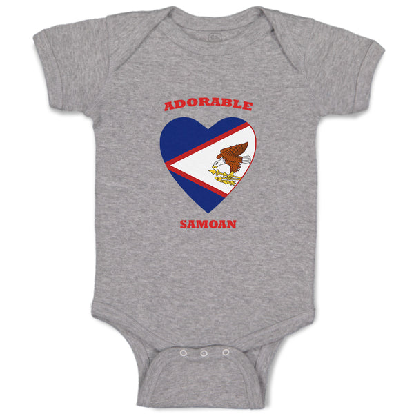 Baby Clothes Adorable Samoan Heart Countries Baby Bodysuits Boy & Girl Cotton