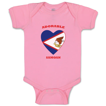 Baby Clothes Adorable Samoan Heart Countries Baby Bodysuits Boy & Girl Cotton