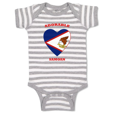 Baby Clothes Adorable Samoan Heart Countries Baby Bodysuits Boy & Girl Cotton