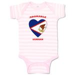 Baby Clothes Adorable Samoan Heart Countries Baby Bodysuits Boy & Girl Cotton