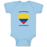 Baby Clothes Adorable Colombian Heart Countries Baby Bodysuits Boy & Girl Cotton