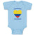 Baby Clothes Adorable Colombian Heart Countries Baby Bodysuits Boy & Girl Cotton