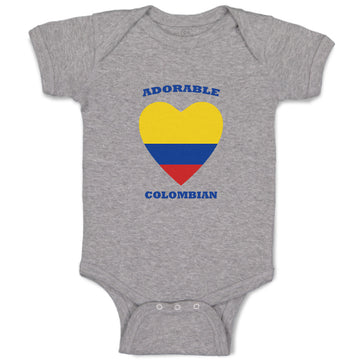 Baby Clothes Adorable Colombian Heart Countries Baby Bodysuits Boy & Girl Cotton