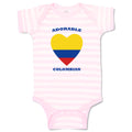 Baby Clothes Adorable Colombian Heart Countries Baby Bodysuits Boy & Girl Cotton
