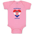 Baby Clothes Adorable Croatian Heart Countries Baby Bodysuits Boy & Girl Cotton