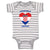 Baby Clothes Adorable Croatian Heart Countries Baby Bodysuits Boy & Girl Cotton