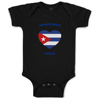 Baby Clothes Adorable Cuban Heart Countries Baby Bodysuits Boy & Girl Cotton