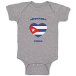 Baby Clothes Adorable Cuban Heart Countries Baby Bodysuits Boy & Girl Cotton