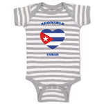 Baby Clothes Adorable Cuban Heart Countries Baby Bodysuits Boy & Girl Cotton