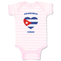 Baby Clothes Adorable Cuban Heart Countries Baby Bodysuits Boy & Girl Cotton