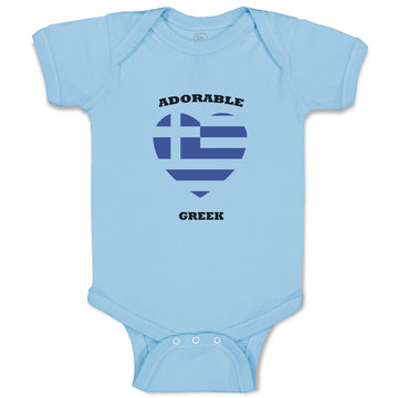 Baby Clothes Adorable Greek Heart Countries Baby Bodysuits Boy & Girl Cotton