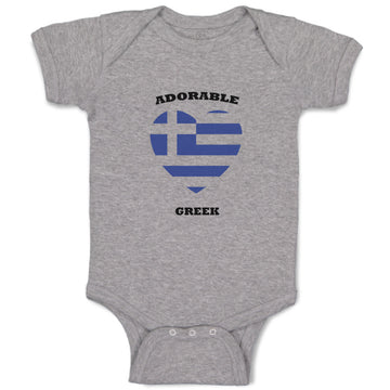 Baby Clothes Adorable Greek Heart Countries Baby Bodysuits Boy & Girl Cotton