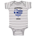 Baby Clothes Adorable Greek Heart Countries Baby Bodysuits Boy & Girl Cotton