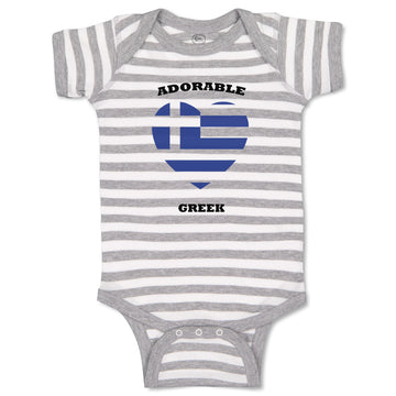 Baby Clothes Adorable Greek Heart Countries Baby Bodysuits Boy & Girl Cotton
