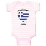 Baby Clothes Adorable Greek Heart Countries Baby Bodysuits Boy & Girl Cotton