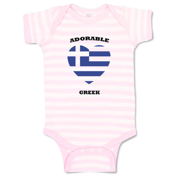 Baby Clothes Adorable Greek Heart Countries Baby Bodysuits Boy & Girl Cotton