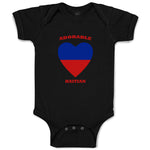 Baby Clothes Adorable Haitian Heart Countries Baby Bodysuits Boy & Girl Cotton