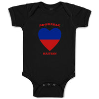 Baby Clothes Adorable Haitian Heart Countries Baby Bodysuits Boy & Girl Cotton