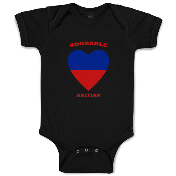 Baby Clothes Adorable Haitian Heart Countries Baby Bodysuits Boy & Girl Cotton