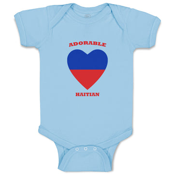 Baby Clothes Adorable Haitian Heart Countries Baby Bodysuits Boy & Girl Cotton