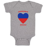 Baby Clothes Adorable Haitian Heart Countries Baby Bodysuits Boy & Girl Cotton