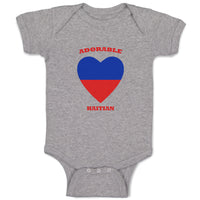 Baby Clothes Adorable Haitian Heart Countries Baby Bodysuits Boy & Girl Cotton