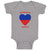 Baby Clothes Adorable Haitian Heart Countries Baby Bodysuits Boy & Girl Cotton