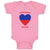 Baby Clothes Adorable Haitian Heart Countries Baby Bodysuits Boy & Girl Cotton